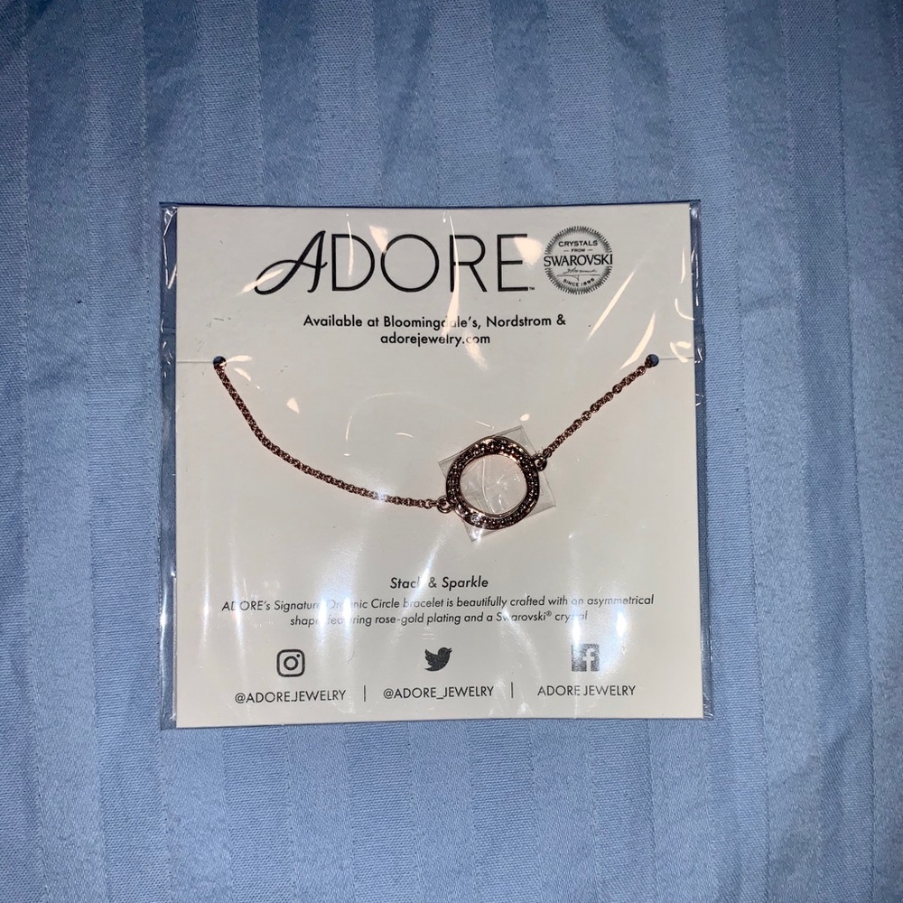 Rose Gold Bracelet with Swarovski Crystal - Picture 2 of 3